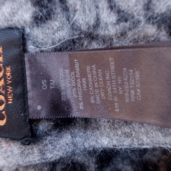 COACH C Pattern Wool Scarf - Picture 6 of 7